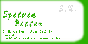 szilvia mitter business card